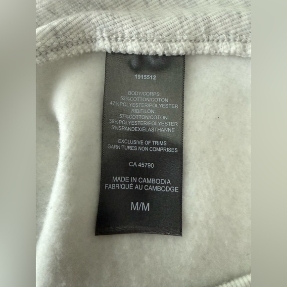 Danskin Women's Fleece Sweatshirt Jacket Grey/White Size Medium New - Picture 5 of 6